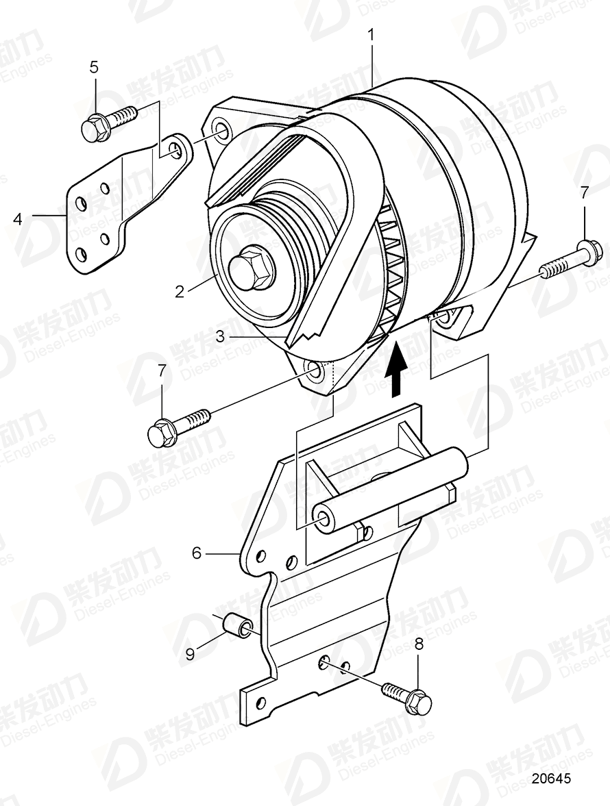 volvo penta V-ribbed belt 20464710 Drawing volvo penta V-ribbed belt 20464710 Drawing
